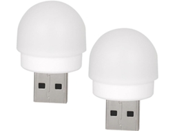 Kit Com 2 Luminárias Noturnas Recarregáveis Usb, Mini Lâmpadas Led