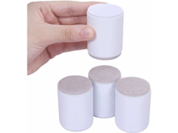 Lurelia Elevador Para Móveis, Conjunto De 4, Para Cama, Sofá E Mesa, 6 Cm, Branco/madeira