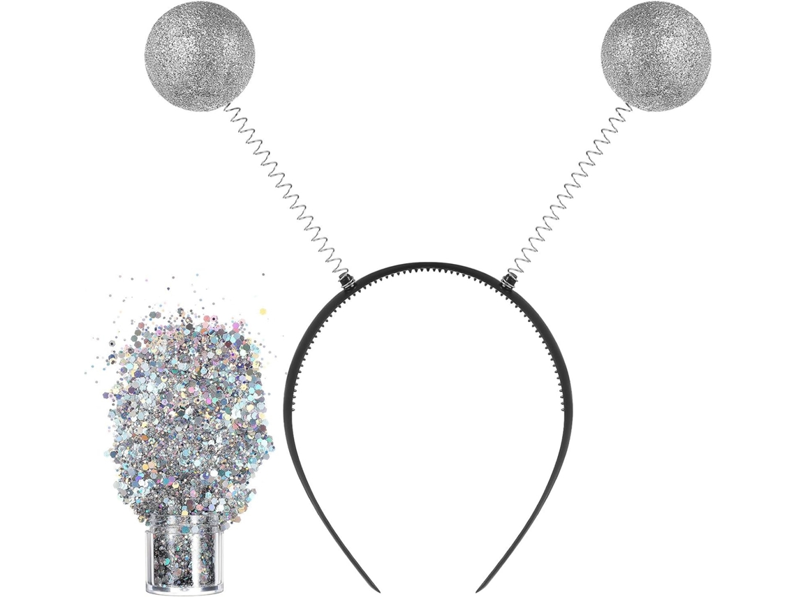 Tiara De Plástico Prateada E Acessório De Cabelo Versátil Com Design.