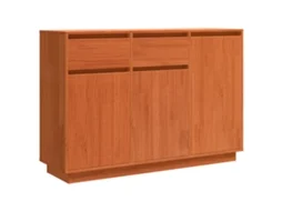 Conjunto 1 Estante De Armazenamento Vidaxl Castanho Madeira De Pinho Maciça (110 X 34 X 75 Cm)