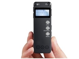 Gravador De Voz Digital, Gravador De Voz Profissional Usb Ditafone Com Mp3 Player, 8 Gb, Preto Yizhood
