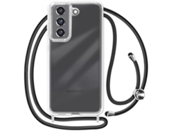 Capa Com Cordão Para Samsung Galaxy S21/s21 Ushion Acrílico Rígida Transparente