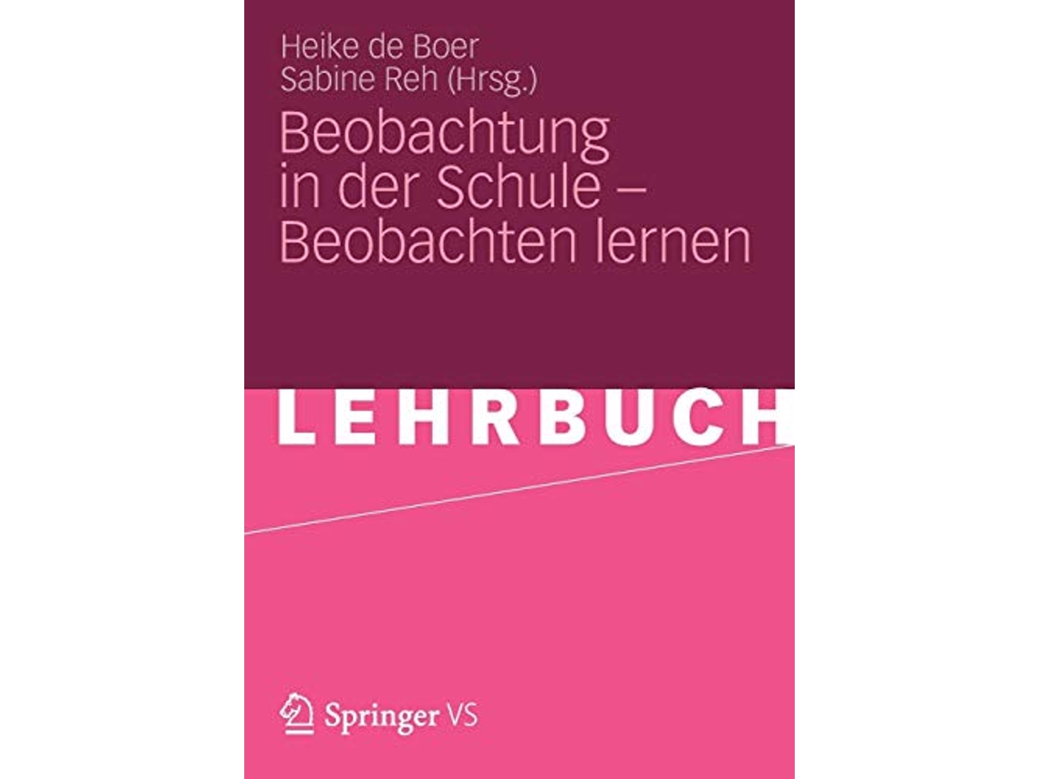 Livro Beobachtung in der Schule – Beobachten lernen German Edition de De Boer e Heike (Alemão)