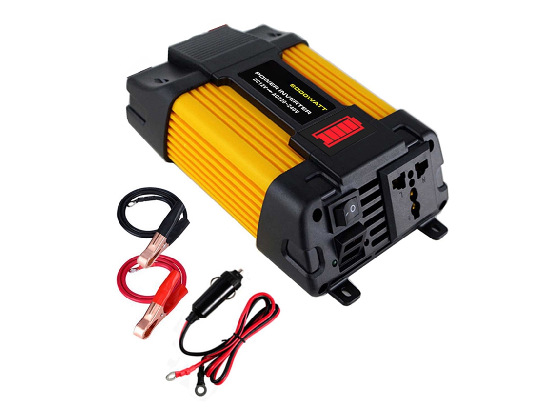 Ronjoe-inversor De Onda Senoidal Modificada 6000w Pico Dc 12v Para Ac 220v Com Usb 2.1a E Display Led