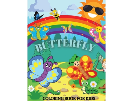 Livro Butterfly Coloring Book For Kids Children Activity Book For Girls Boys Ages 4-8 De Andrei Bix (inglês)