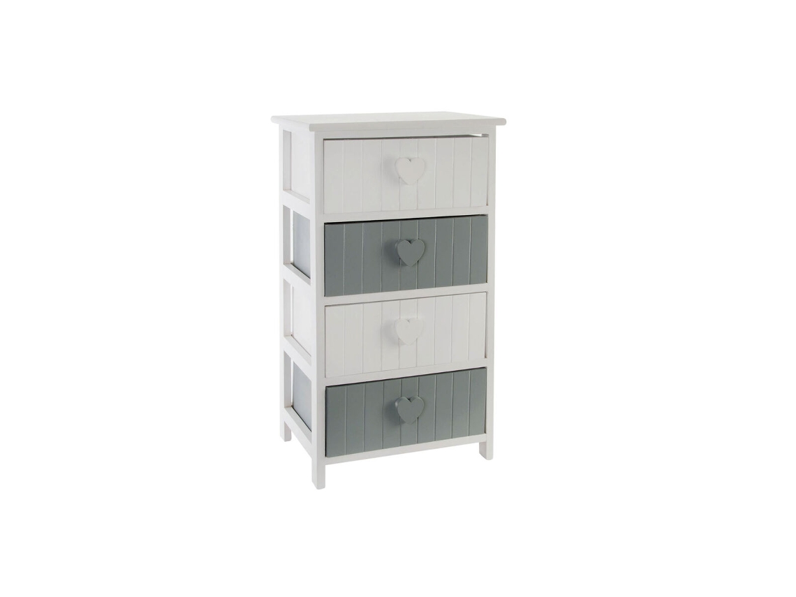 Cómoda Home Esprit Branco Cinzento 40 X 29 X 73 Cm