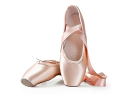 Sapatilhas De Ponto De Ballet Com Ribbon E Almofadinhas Para Mulheres