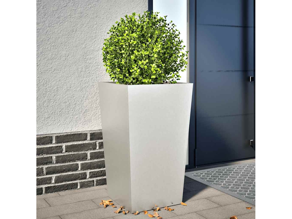 Vidaxl Vaso/floreira De Jardim 45x45x75 Cm Aço Inoxidável