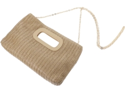 Bolsa De Ombro Feminina Trançada Em Imitação De Palha, Prática E Portátil Para Celular, Chaves E Outros Itens.