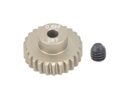 Mali engrenagem Pinion de Liga de Alumínio 3.175mm 0.6m Alta Resistência para Carro Rc Crawler 1/8 1/10 26d