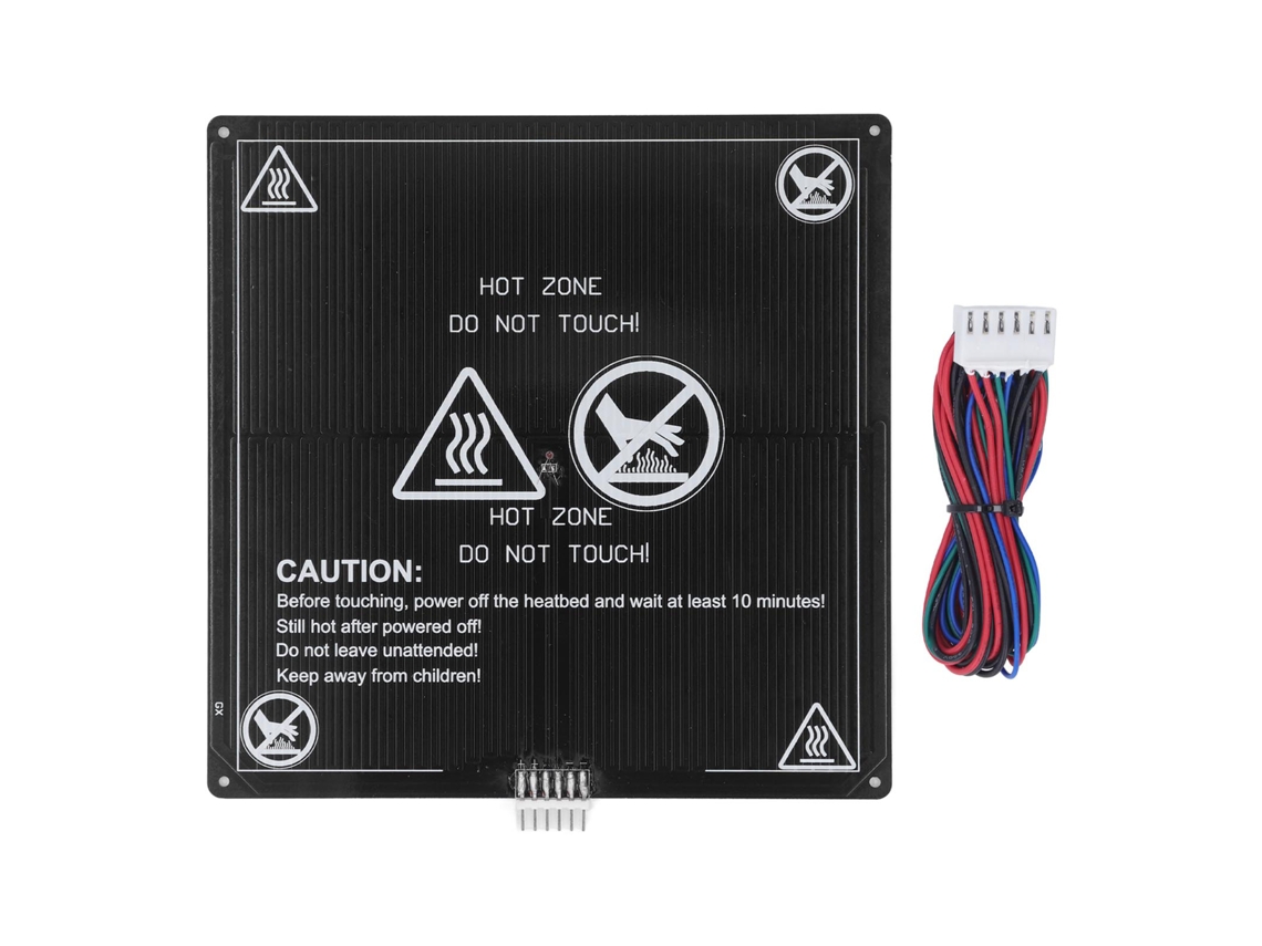Cama Aquecida para Impressora 3d 220x220mm 3mm Alumínio 12v