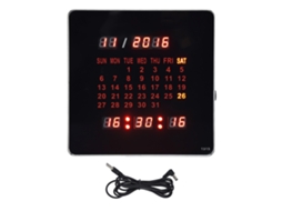 Relógio de parede digital Baok com LED e alarme, calendário, função de memória, plugue europeu 100-240V, design moderno.