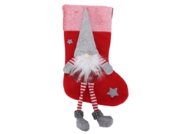 Meia de Natal plush velho sem rosto 56x30cm decoração pendurar presentes natalino S/MARCA