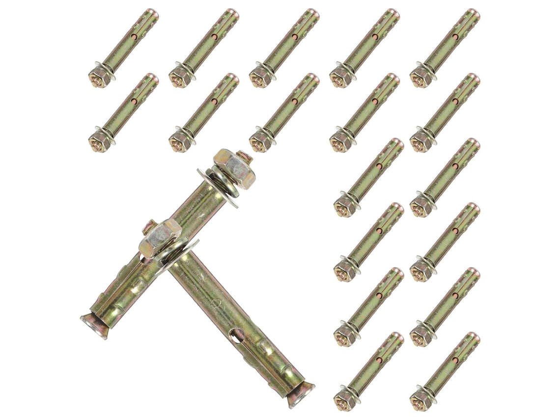 20 Parafusos De Expansão Em Aço M6x60mm