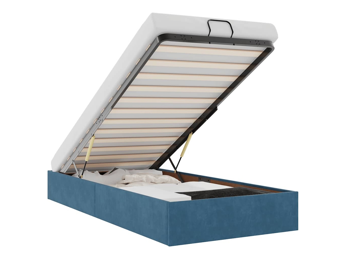 Ottoman Bed, Ottoman Beds Vidaxl Azul Veludo (80 X 200 Cm)
