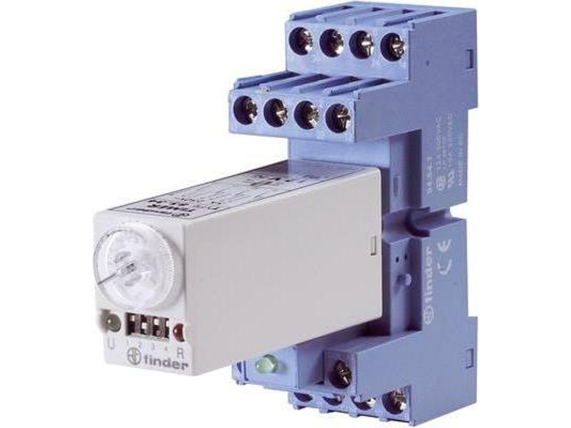 Relé de tempo multifuncional 12 V/dc, 12 V/ac 1 pc. 85.04.0.012 Faixa de tempo 0,05 S 100 H 4 contatos de comutação (85.04.0.01 Finder