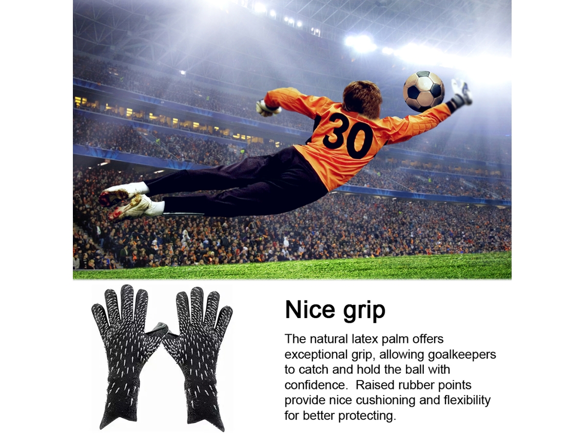 Luvas de Goleiro de Futebol Espessadas e Respiráveis | S/MARCA