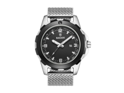 Relógio masculino de moda, em metal, resistente à água, com movimento de quartzo, esportivo, Bagari