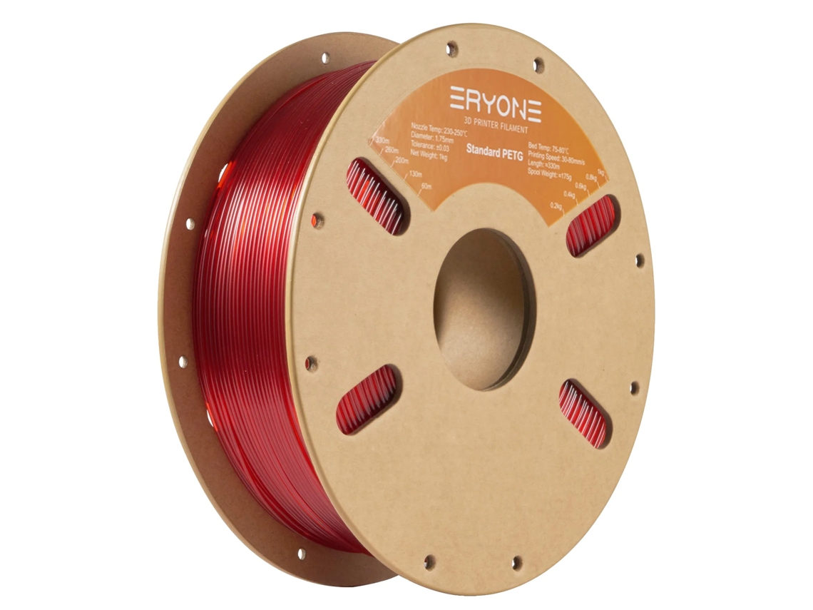 Filamento Para Impressora 3d, Material Petg, Perfeito Para Impressoras Fdm, Vermelho Claro 3kg