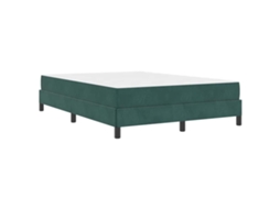 Conjunto 1 Cama Box Vidaxl Verde Tecido (140 X 200 Cm)