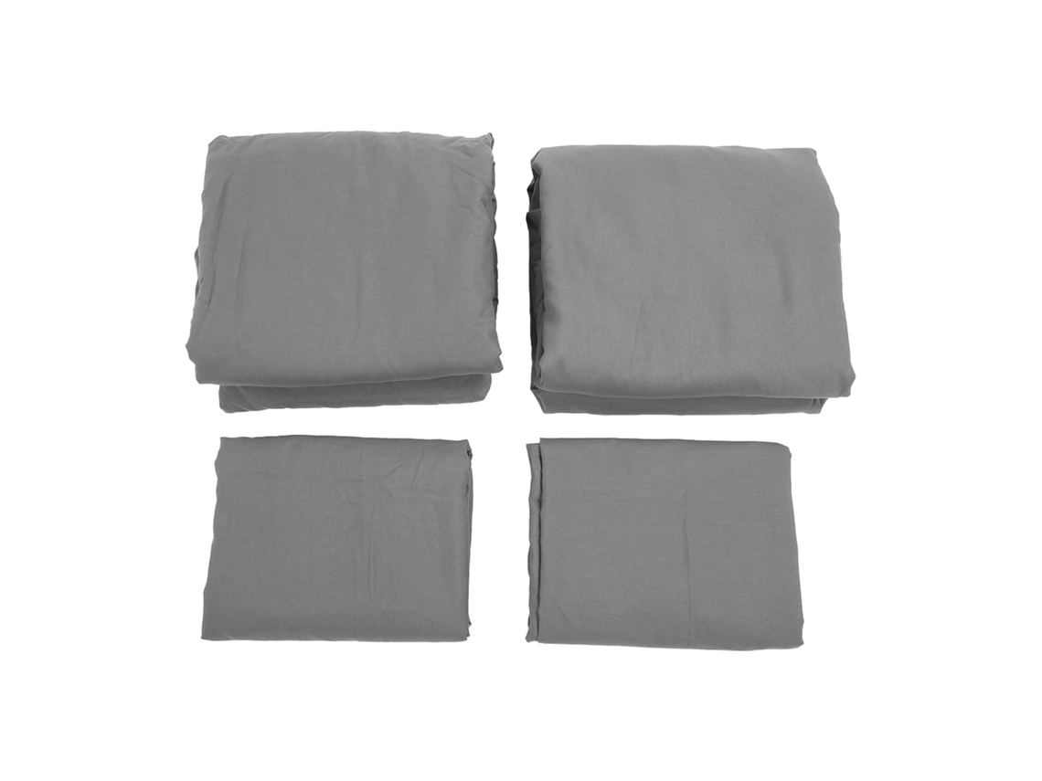 Roupa de cama de fibra química confortável para casal King cinza escuro S/MARCA