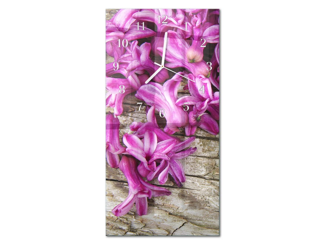 Relógio De Parede De Vidro Multicolor Espelharte (30x60 Cm)