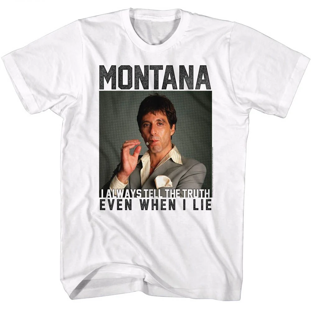 Rockinstone Scarface Movie Montana White Adult T-shirt Size:xxl