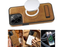Capa Magsafe para iPhone 13 pro max VEANXIN Pele Castanho