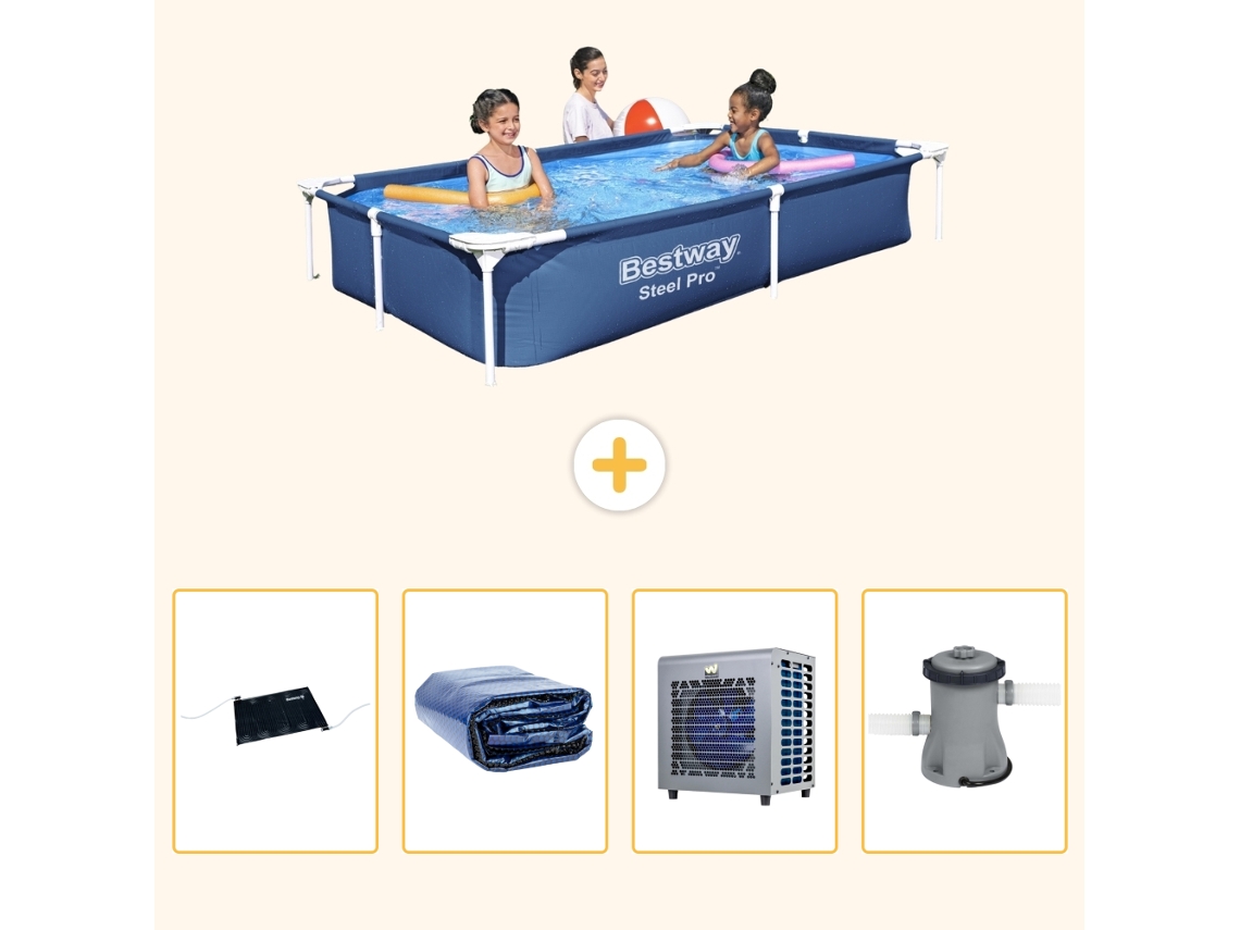 Bestway Piscina Bestway Steel Pro Retangular - 221x150x43 Cm - 7-peças S42