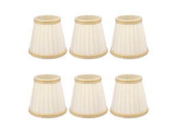 Conjunto de 6 Abajur Clip On Pequeno de Têxtil para Lâmpadas E14 Acessórios de Iluminação S/MARCA