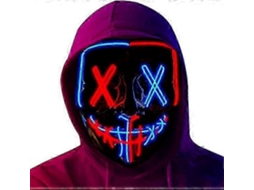 Fantasias De Carnaval De Led Com Efeitos De Luz Azul E Vermelha Para Decoração De Halloween E Cosplay Olysi Shop