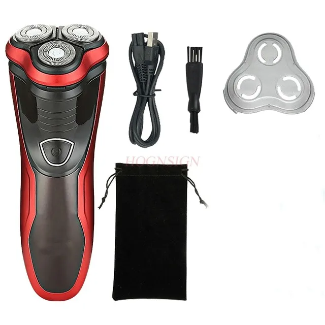 Barbeador Elétrico 3d Masculino, Para Uso Seco E Molhado