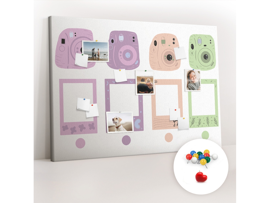 Painel De Cortiça Para Parede Conjunto De Câmeras Para A Sala De Estar Espelharte (140x100 Cm)
