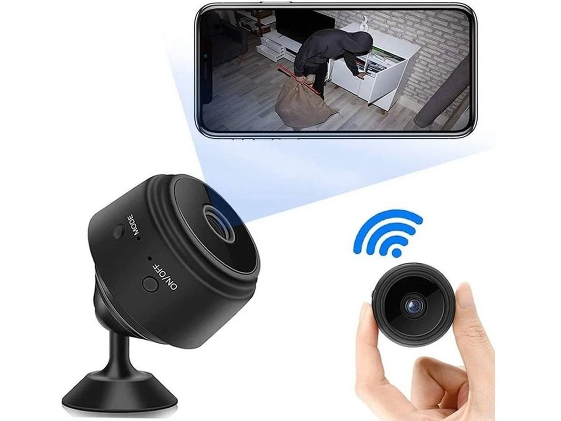 Mini Spy Camera 4k Hd Wifi Ip Sem Fio Preta Yizhood