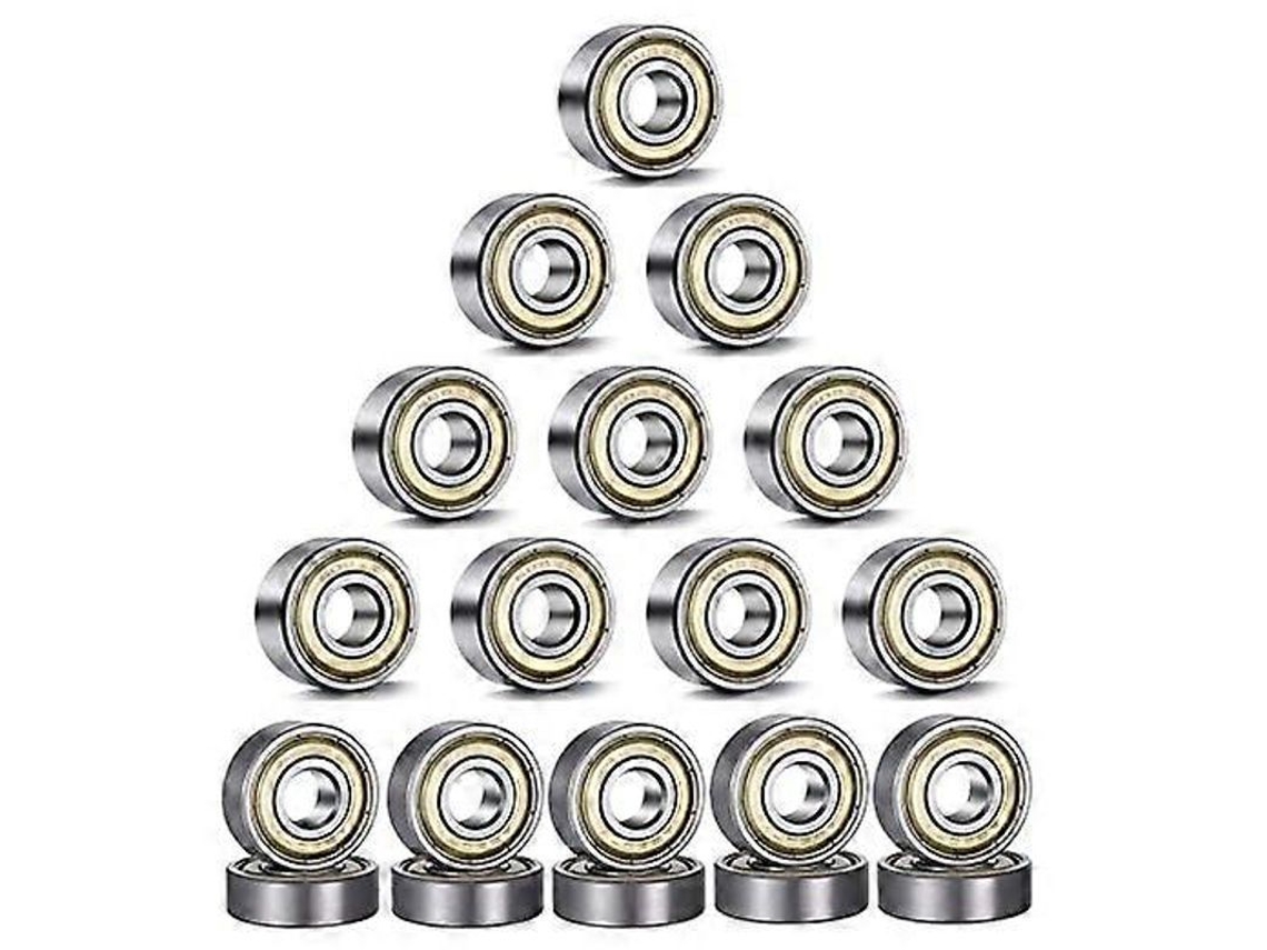 20 peças de rolamentos YURU, 8mm, aço carbono, para skate, patins, scooter, carrinho de bebê, brinquedos