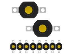 Jogo De 10 Interruptores De Botão De Pressão Pretos - Interruptor Com Travamento Automático