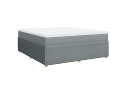 Cama com Molas/Colchão 180x200 Cm em Tecido Cinzento Claro MAISON EXCLUSIVE