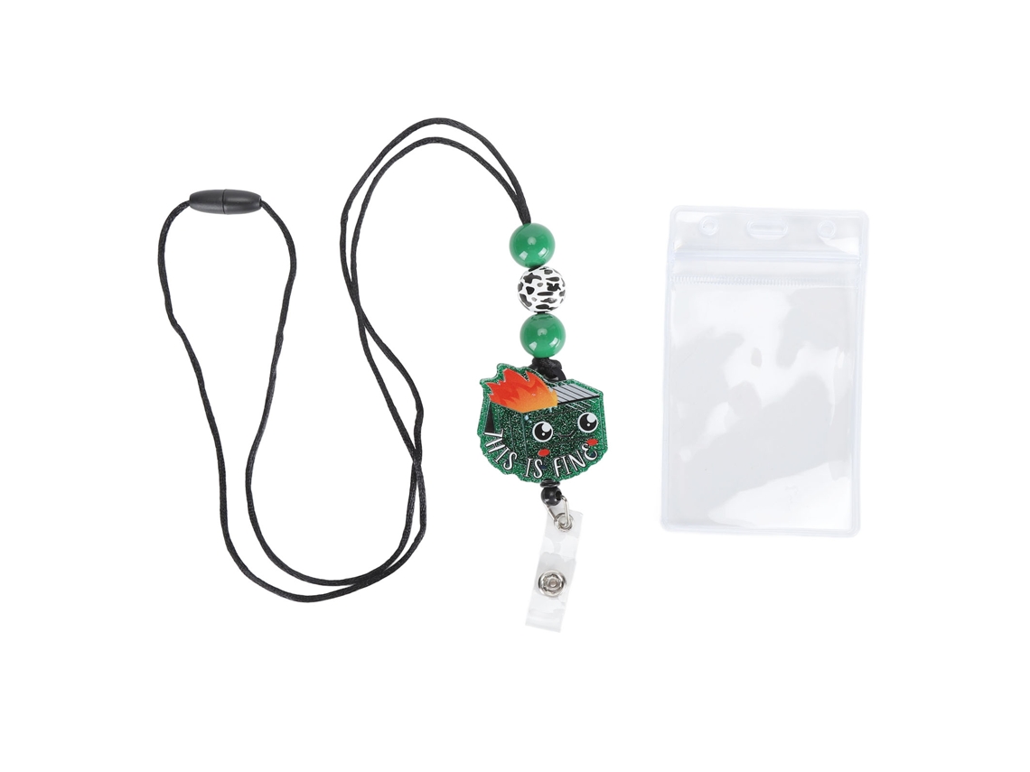 Portafoto Com Cordão Cartoon Ajustável Para Carteira De Identidade Office Escola Empresa Usb-c