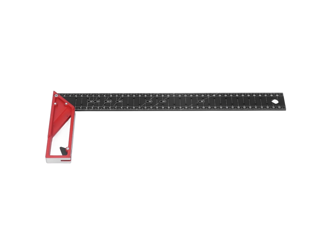 Esquadro multiangular de alumínio para marcenaria, formato em L, 40 cm/15,7 pol., ferramenta de medição profissional.