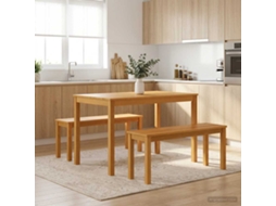 Vidaxl Banco De Jantar 95 X 32 X 45 Cm Madeira De Carvalho Sólido