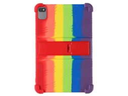 Capa de silicone Blackview Oscal Pad 10 com suporte e design à prova de choque, Hengrongshen multicolorido