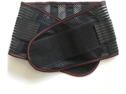 Encosto, Lombar, Suporte Extra, Respirável, Ajustável, Velcro, 1 Peça, Preto/vermelho