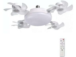 Ventilador De Teto Com Luz, Controle Remoto, Várias Lâmpadas E27, Luz