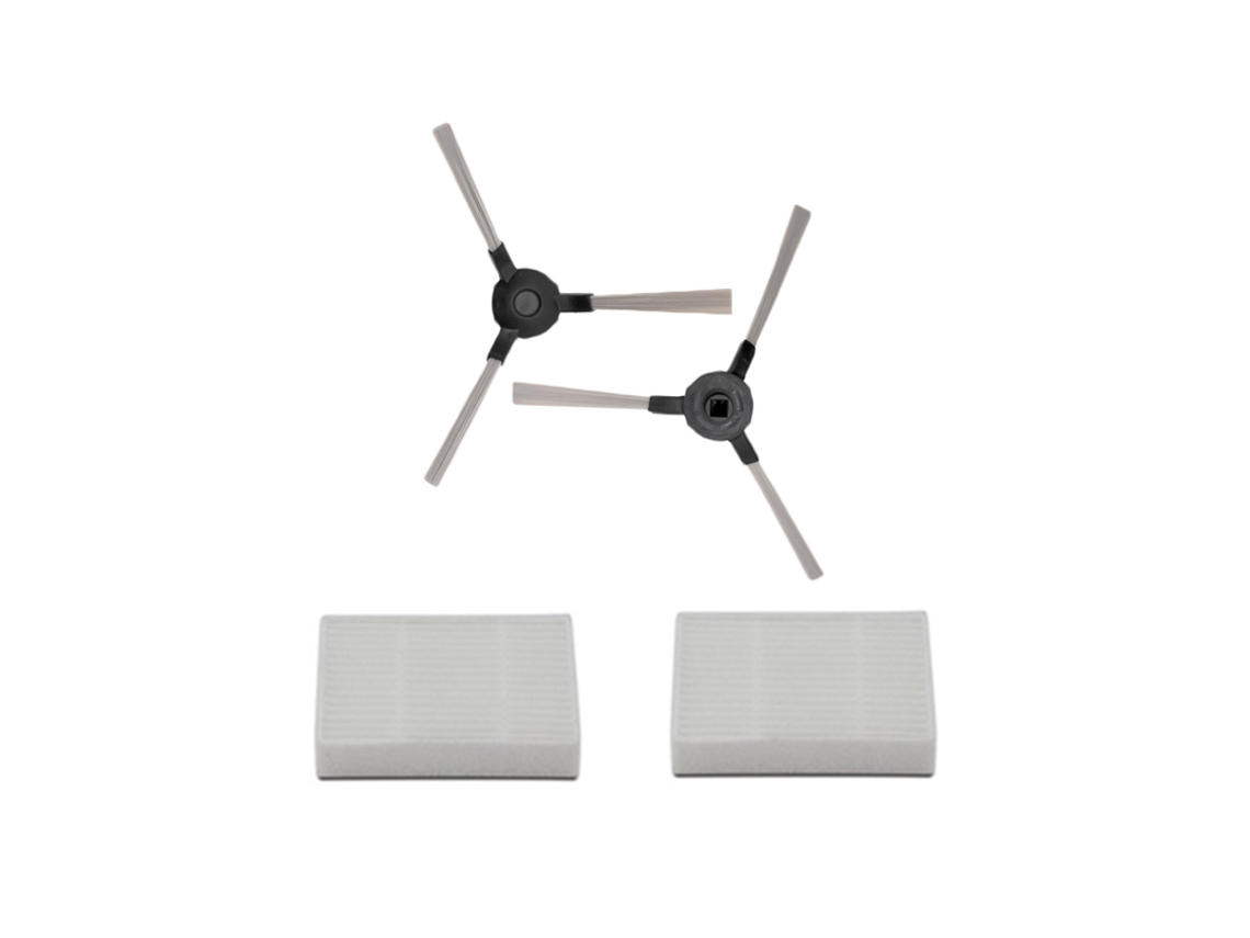 * filtro hepa 2 * escova lateral para midea mr03 robô aspirador de pó peças acessórios substituição