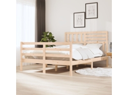 Estrutura De Cama Sem Colchão 140x200 Cm Madeira Maciça