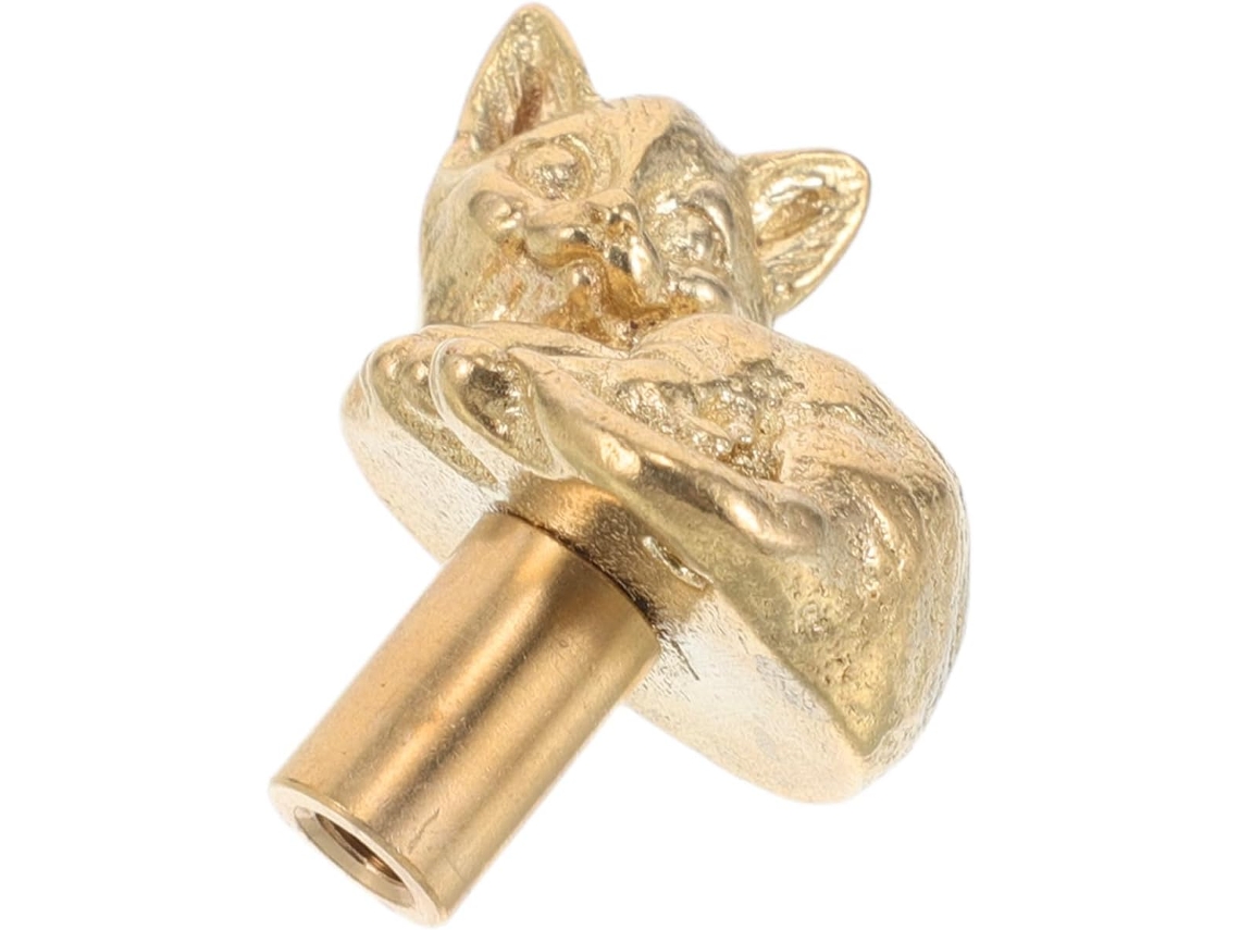 Puxador De Porta Único Em Latão, Metal Dourado Maciço, Com Design De Bicho-preguiça.