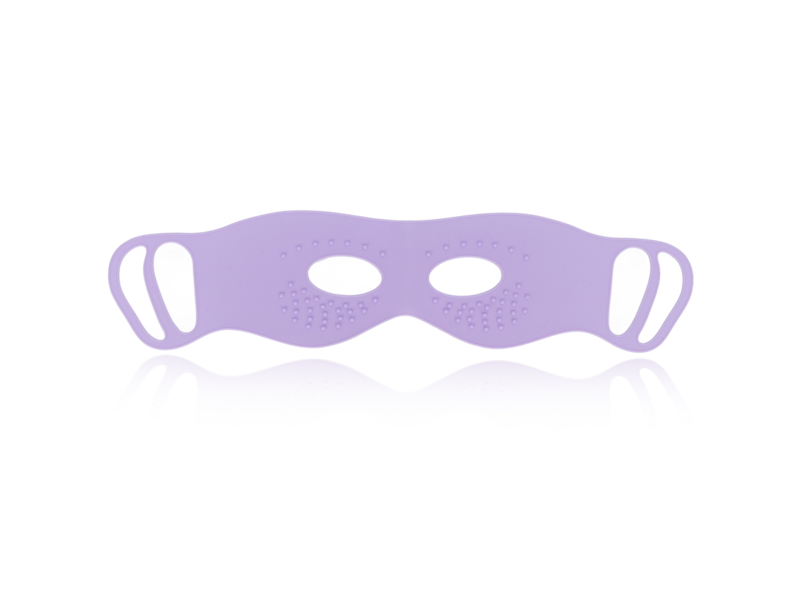 Parche Ocular De Silicona Morado Lavable Con Orejeras Colgantes