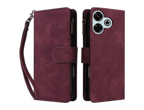 Para Xiaomi Redmi 13 4g/ 5g Case Zipper Wallet Vários Slots Para Cartão Capa De Couro Para Telefone