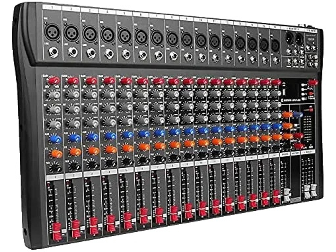 Mixer de áudio, 6/8/12 canais, processamento de efeitos integrado, Dx16 OEM