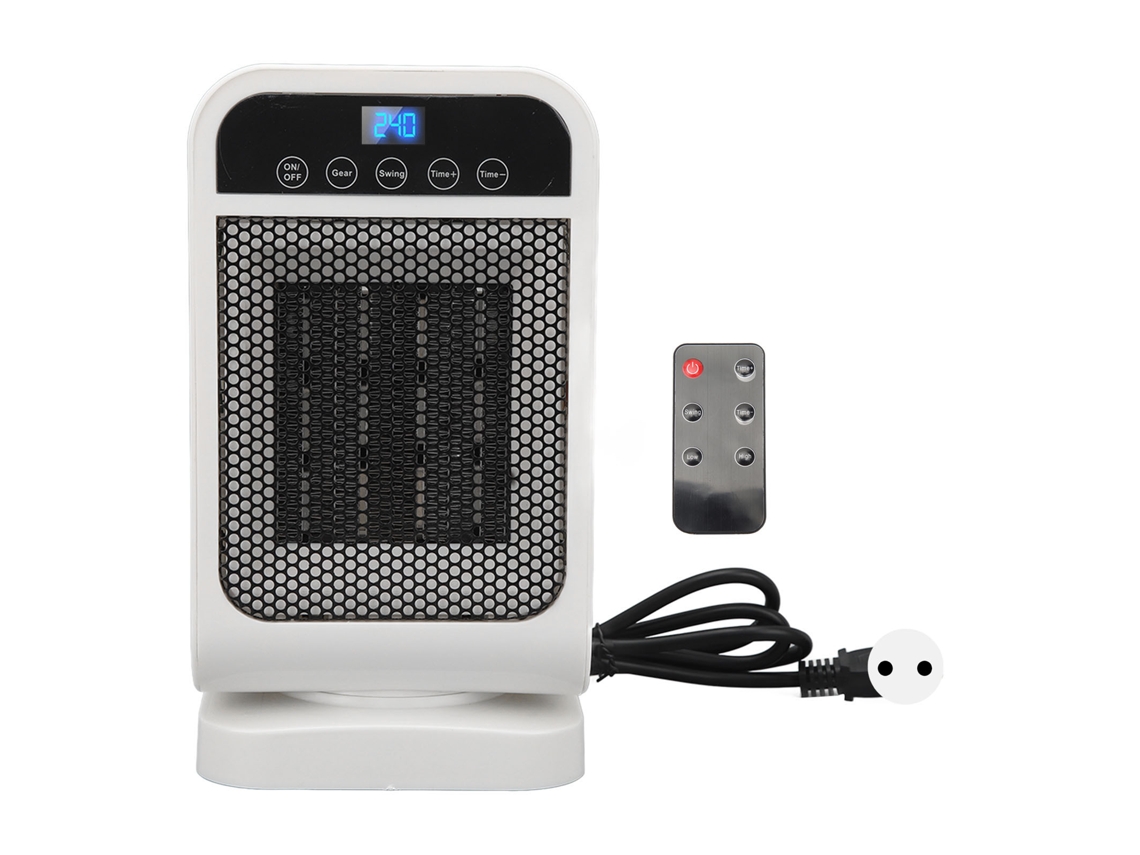 Aquecedor Vertical 1500w Com Cabeça Oscilante, Tela Touch E Controle Remoto, Aquecimento Ptc Silencioso Para Banheiro E Casa